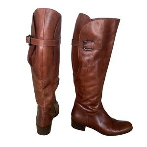 Sesto Meucci Vintage Italian Leather Boomer Tiziano Knee High Riding Boots - 7.5
